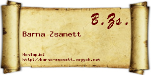 Barna Zsanett névjegykártya
